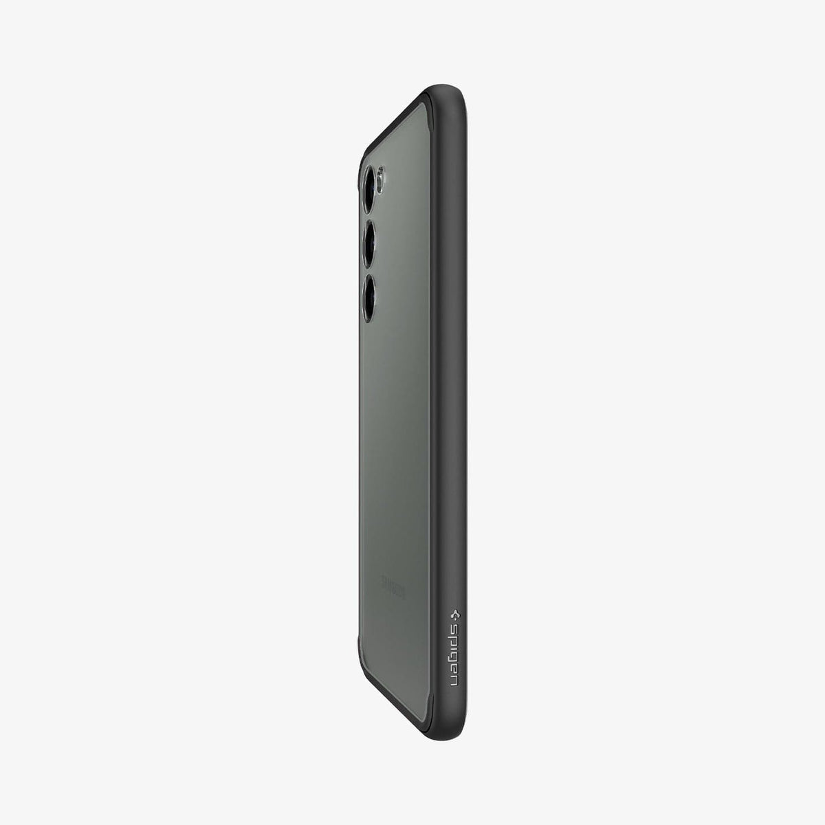 ACS05715 - Galaxy S23 Case Ultra Hybrid in black showing the side and partial back