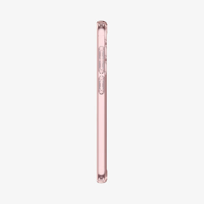 ACS06087 - Galaxy S23 Case Ultra Hybrid in rose crystal showing the side with volume controls