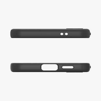 ACS07347 - Galaxy S24 Case Liquid Air in Matte Black showing the top and bottom