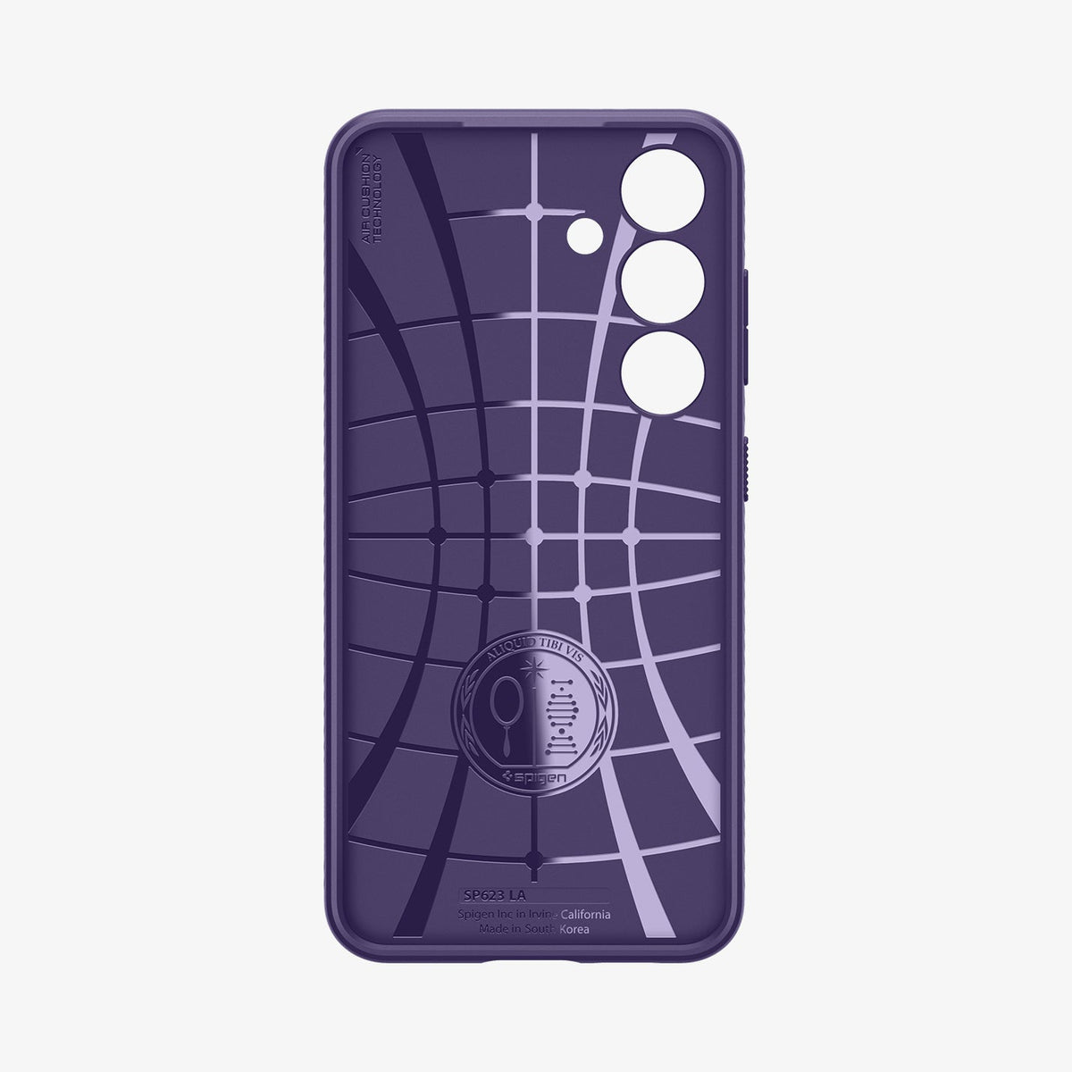 ACS07451 - Galaxy S24 Case Liquid Air in Deep Purple showing the inner case with spider web pattern