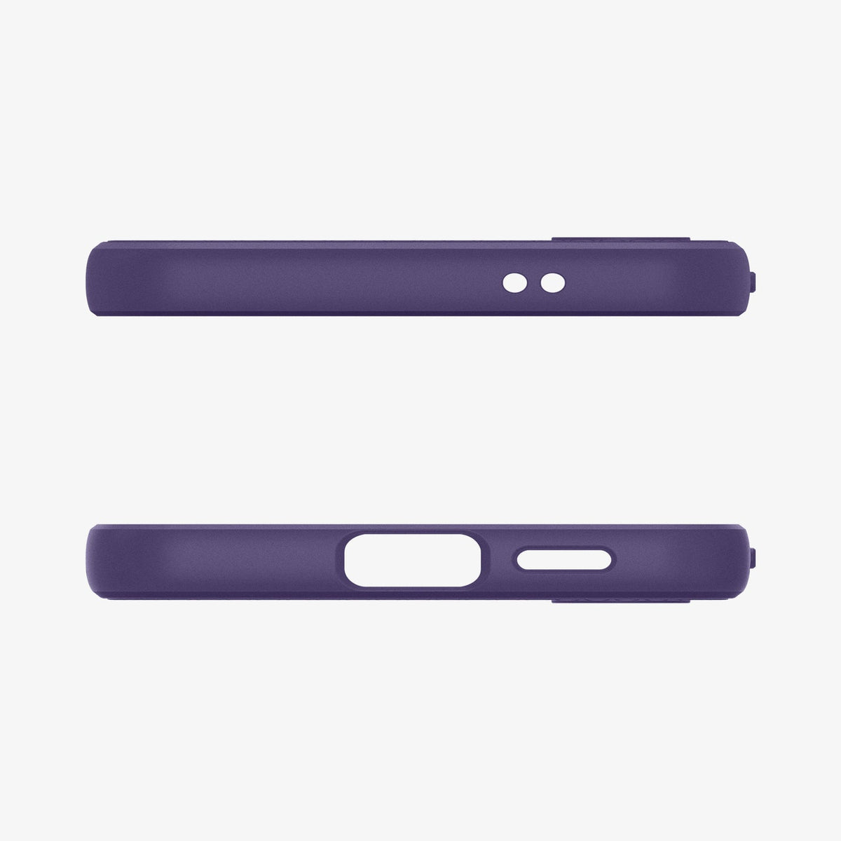 ACS07451 - Galaxy S24 Case Liquid Air in Deep Purple showing the top and bottom