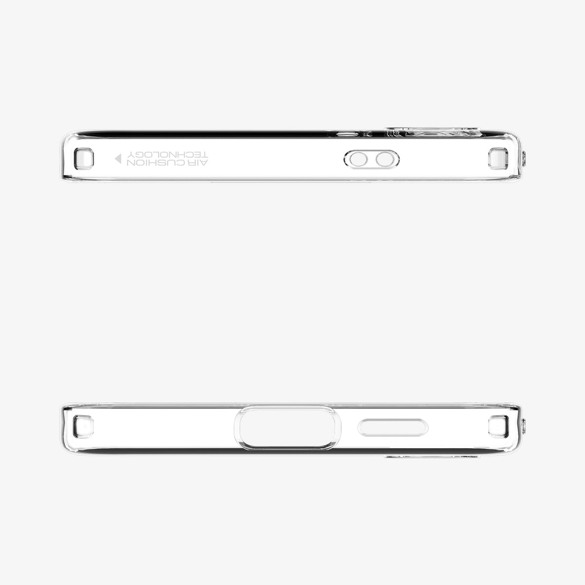 ACS07343 - Galaxy S24 Case Liquid Crystal in Crystal Clear showing the top and bottom