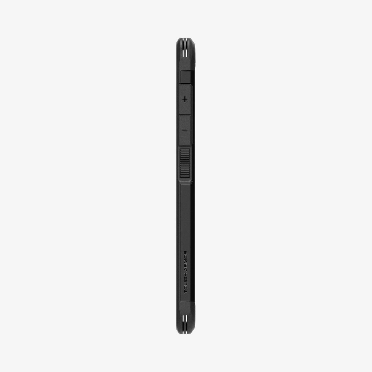 ACS07355 - Galaxy S24 Case Tough Armor in Black showing the side with side buttons