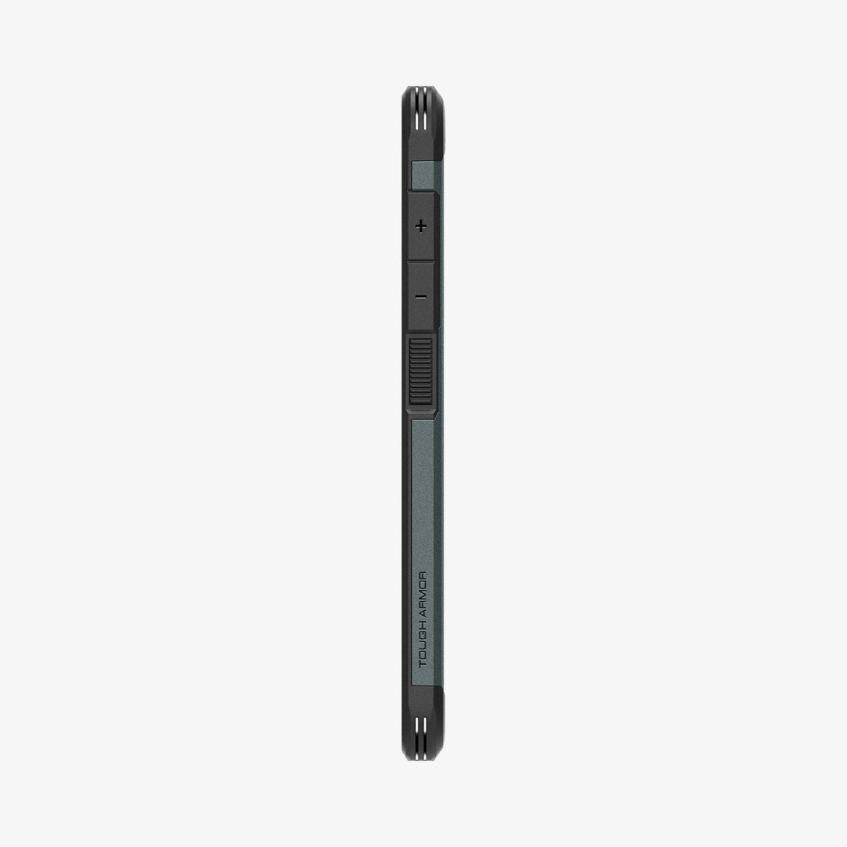 ACS07357 - Galaxy S24 Case Tough Armor in Abyss Green showing the side with side buttons