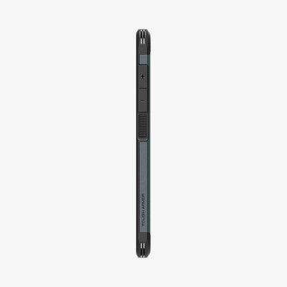 ACS07357 - Galaxy S24 Case Tough Armor in Abyss Green showing the side with side buttons