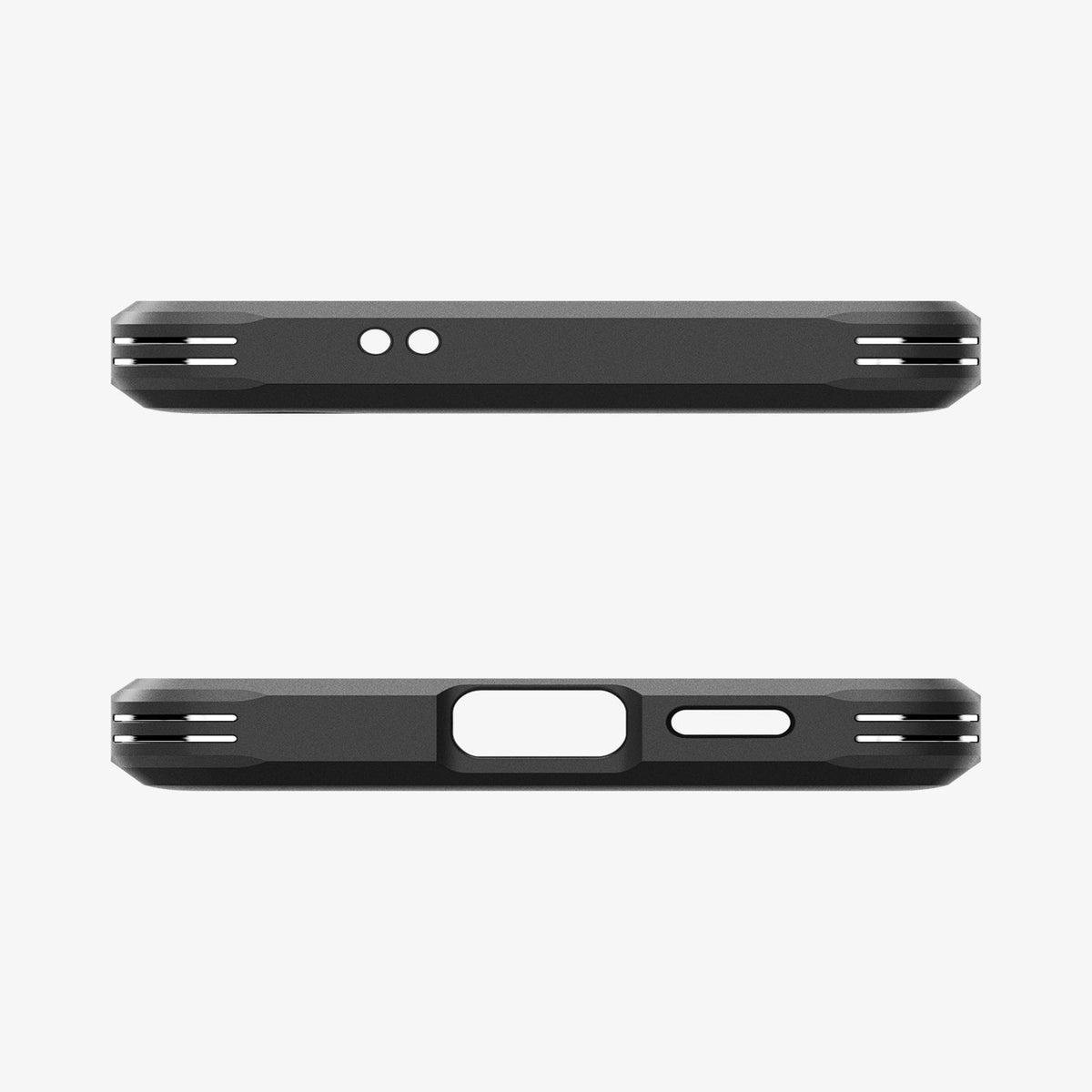 ACS07356 - Galaxy S24 Case Tough Armor in Gunmetal showing the top and bottom