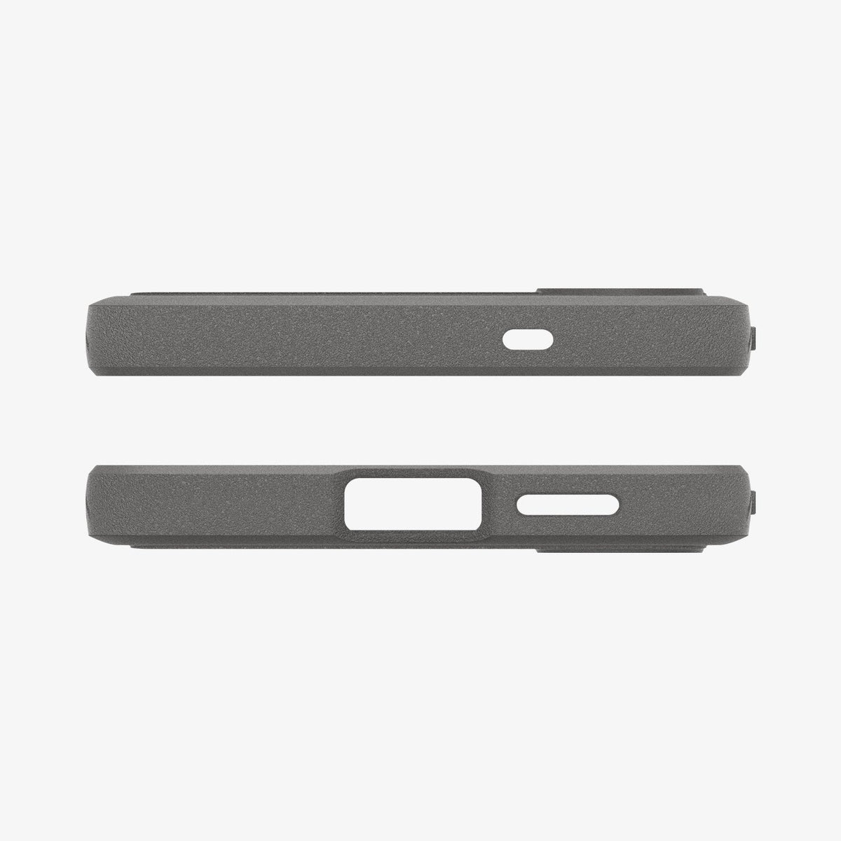 ACS08999 - Galaxy S25 Case Rugged Armor (MagFit) in Marble Gray showing the top and bottom