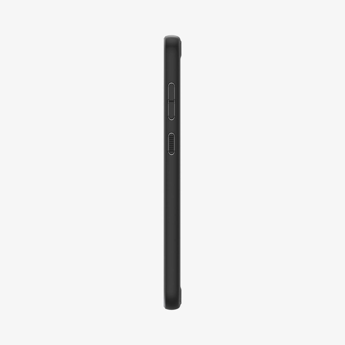 ACS05670 - Galaxy S23 Plus Case Ultra Hybrid in frost black showing the side with volume controls