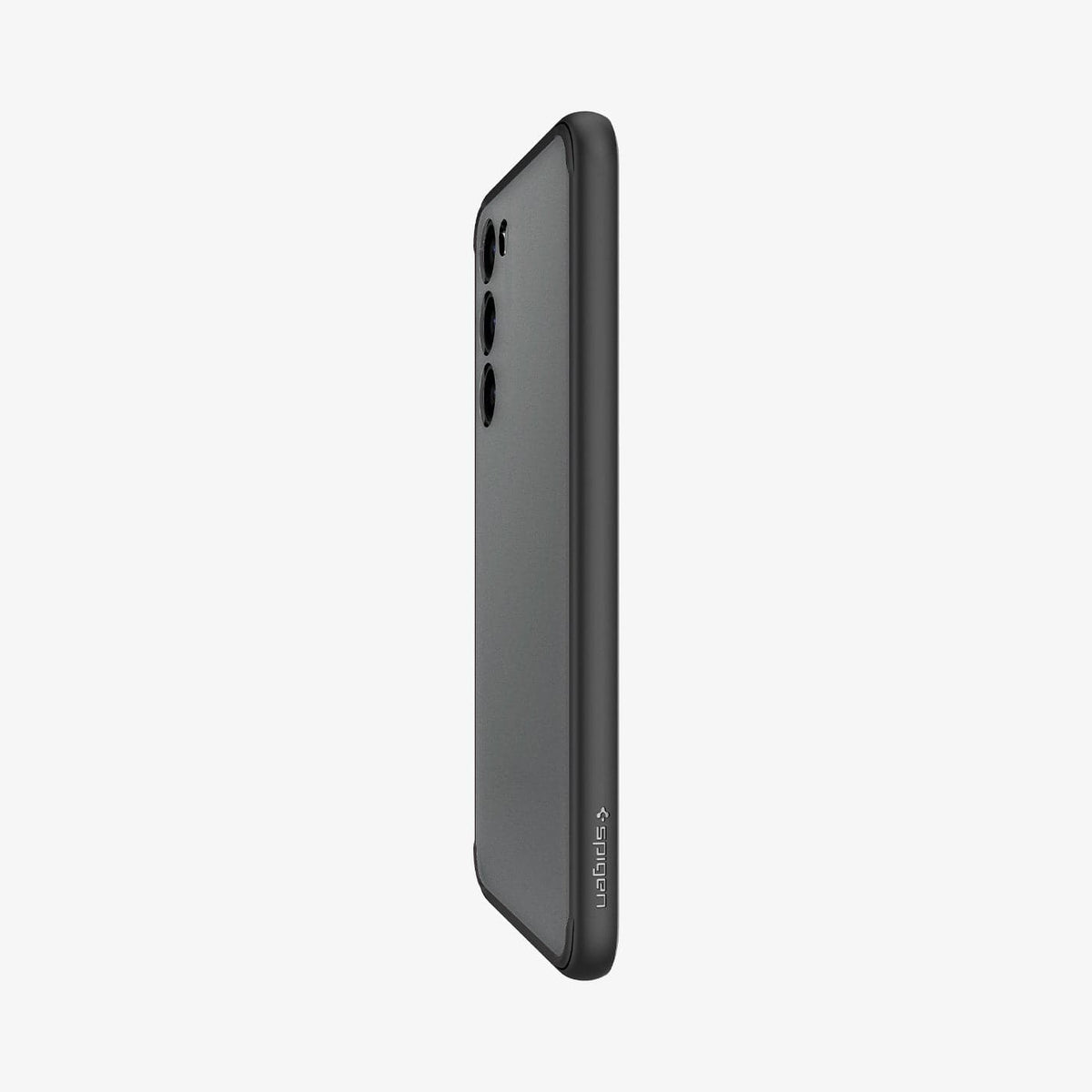 ACS05670 - Galaxy S23 Plus Case Ultra Hybrid in frost black showing the side and partial back