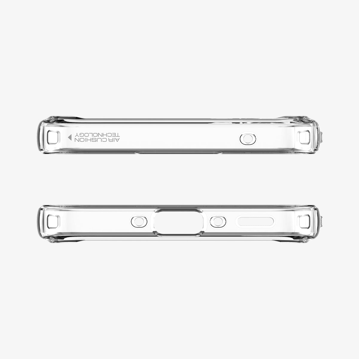 ACS07523 - Galaxy A35 5G Case Ultra Hybrid in Crystal Clear showing the top and bottom