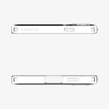 ACS07323 - Galaxy S24 Plus Case Liquid Crystal in Crystal Clear showing the top and bottom