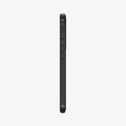 ACS07326 - Galaxy S24 Plus Case Rugged Armor in Matte Black showing the side with side buttons