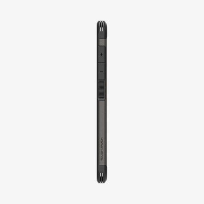ACS07333 - Galaxy S24 Plus Case Tough Armor in Gunmetal showing the side with side buttons