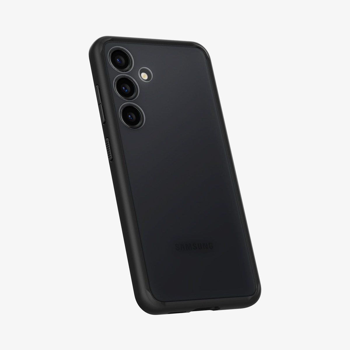 ACS07331 - Galaxy S24 Plus Case Ultra Hybrid in Frost Black showing the back, partial side and bottom