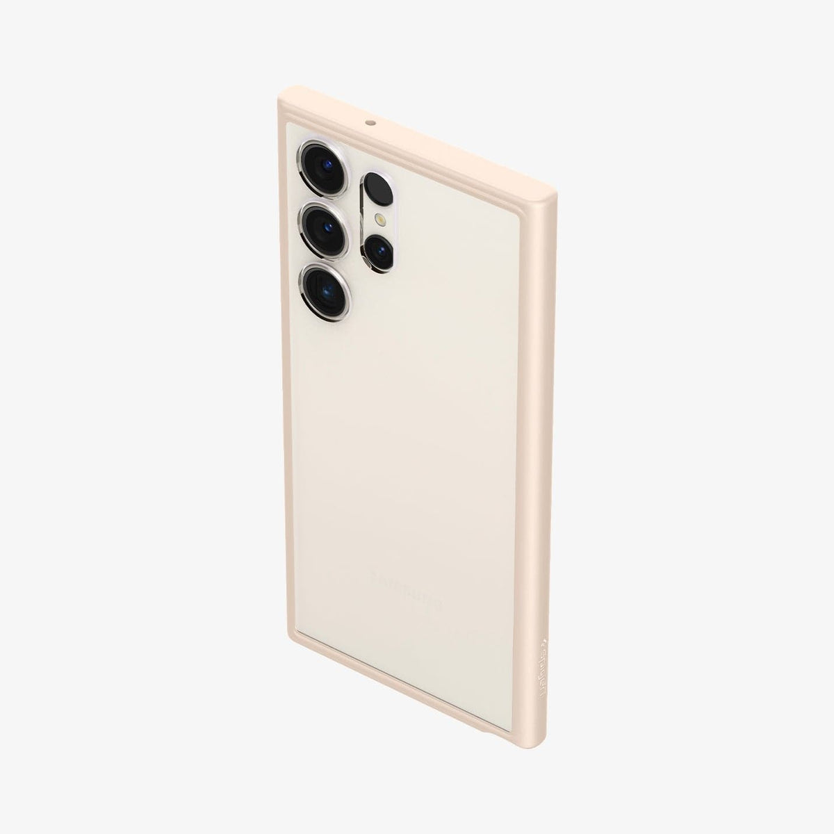 ACS06078 - Galaxy S23 Ultra Case Ultra Hybrid in sand beige showing the back, top and partial side