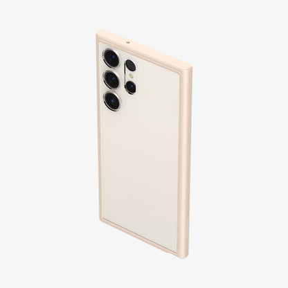 ACS06078 - Galaxy S23 Ultra Case Ultra Hybrid in sand beige showing the back, top and partial side