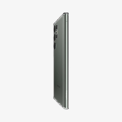 ACS05617 - Galaxy S23 Ultra Case Ultra Hybrid in crystal clear showing the side and partial back
