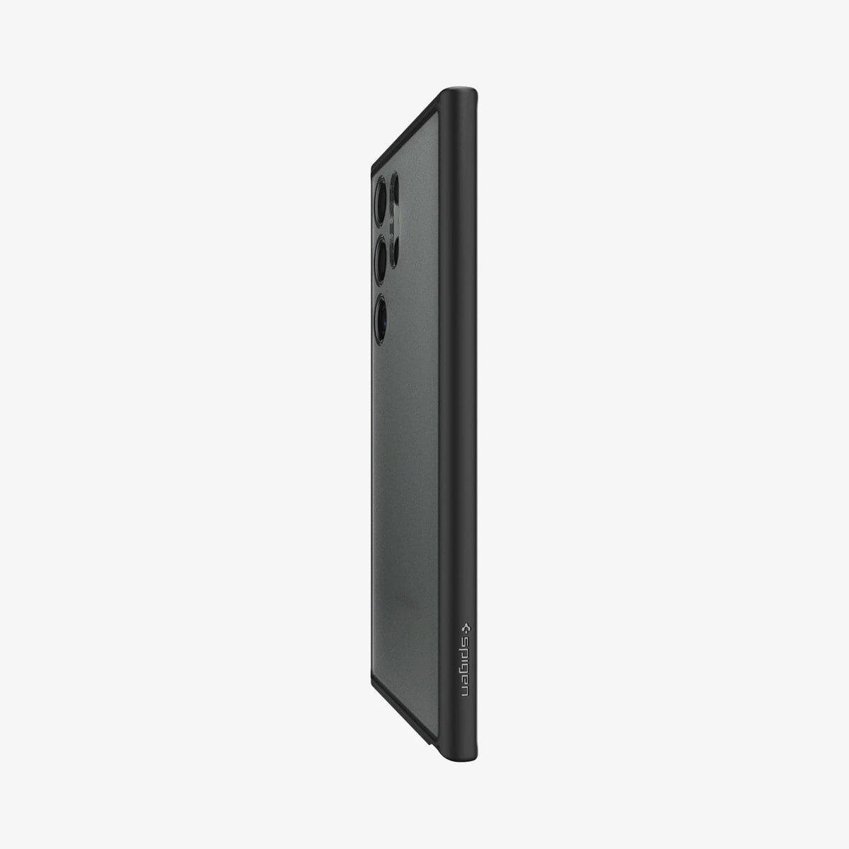 ACS05619 - Galaxy S23 Ultra Case Ultra Hybrid in frost black showing the side and partial back