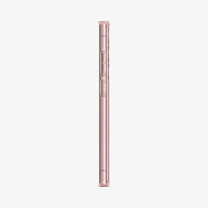 ACS06079 - Galaxy S23 Ultra Case Ultra Hybrid in rose crystal showing the side with volume controls