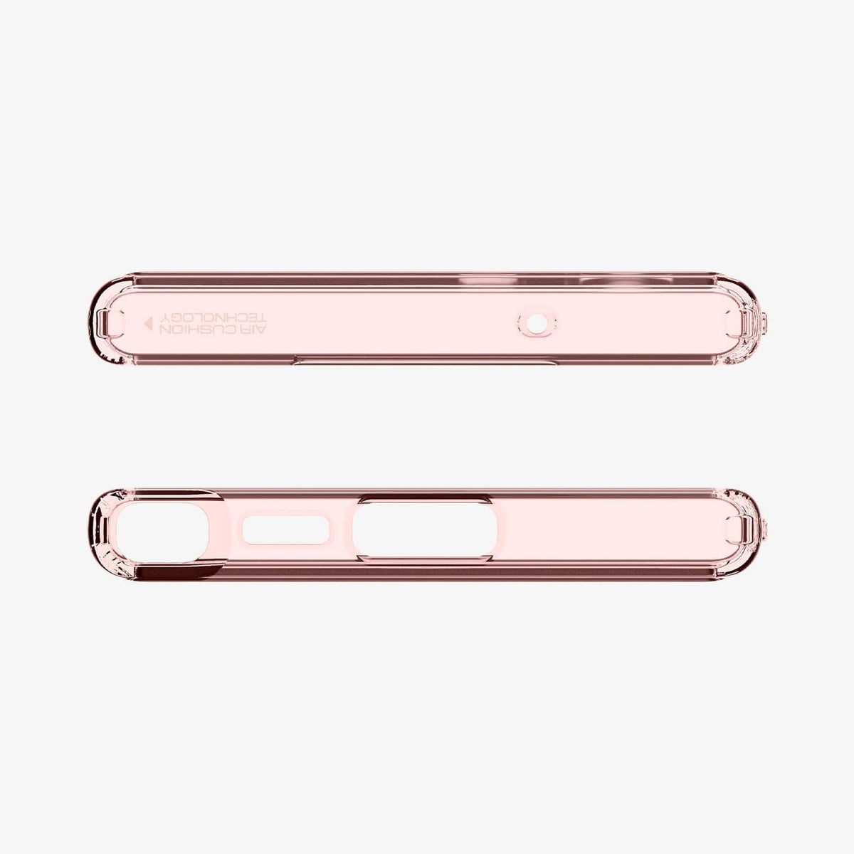 ACS06079 - Galaxy S23 Ultra Case Ultra Hybrid in rose crystal showing the top and bottom with precise cutouts