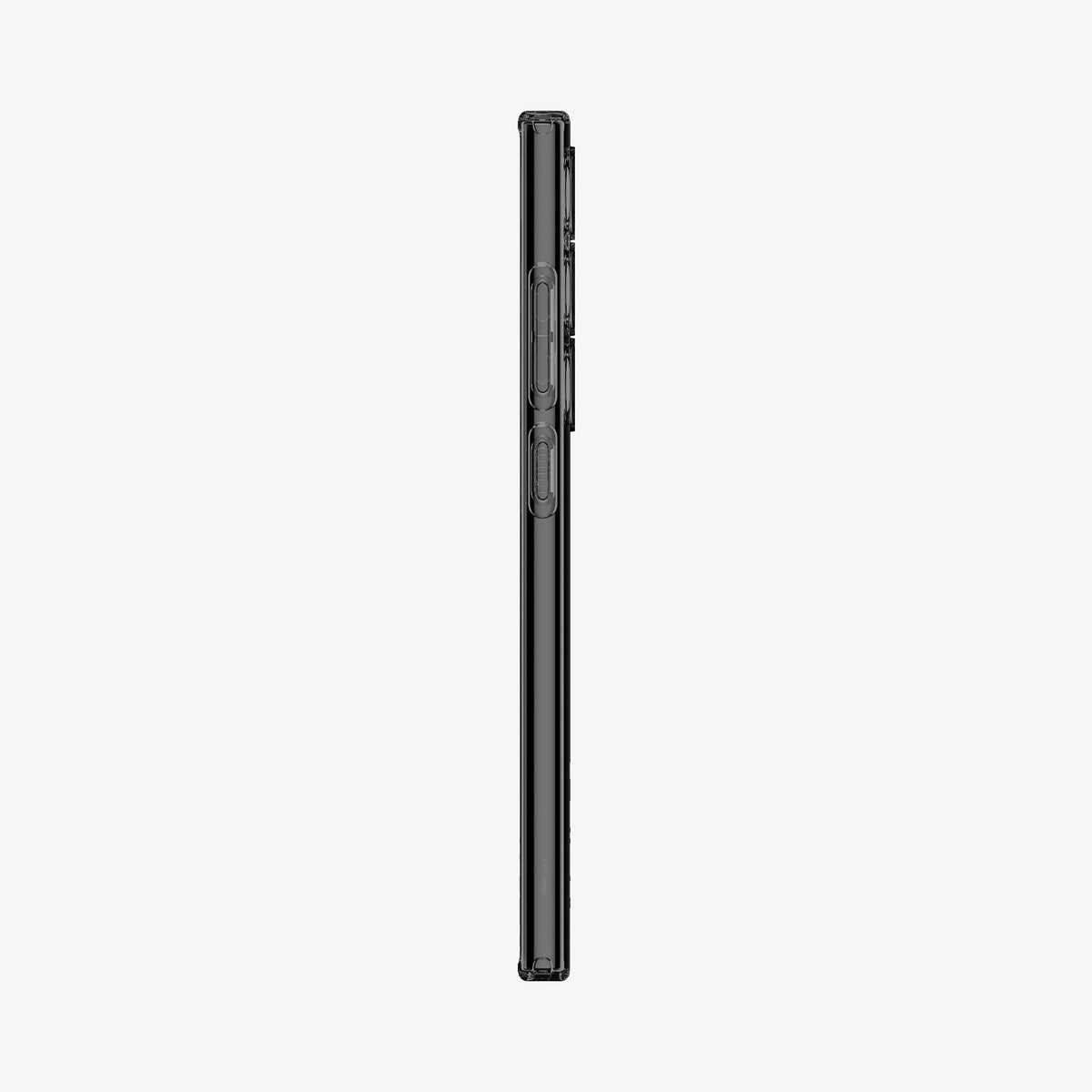ACS07284 - Galaxy S24 Ultra Case Liquid Crystal in Space Crystal showing the side with side buttons