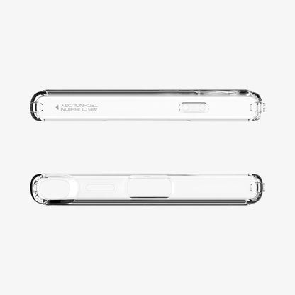 ACS07292 - Galaxy S24 Ultra Case Ultra Hybrid in Crystal Clear showing the top and bottom
