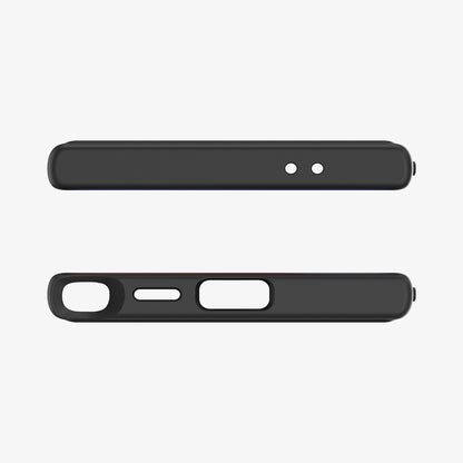 ACS07296 - Galaxy S24 Ultra Case Ultra Hybrid in Frost Black showing the top and bottom