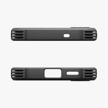 ACS11641 - Galaxy S25 FE Core Armor (MagFit) in Matte Black showing the top and bottom