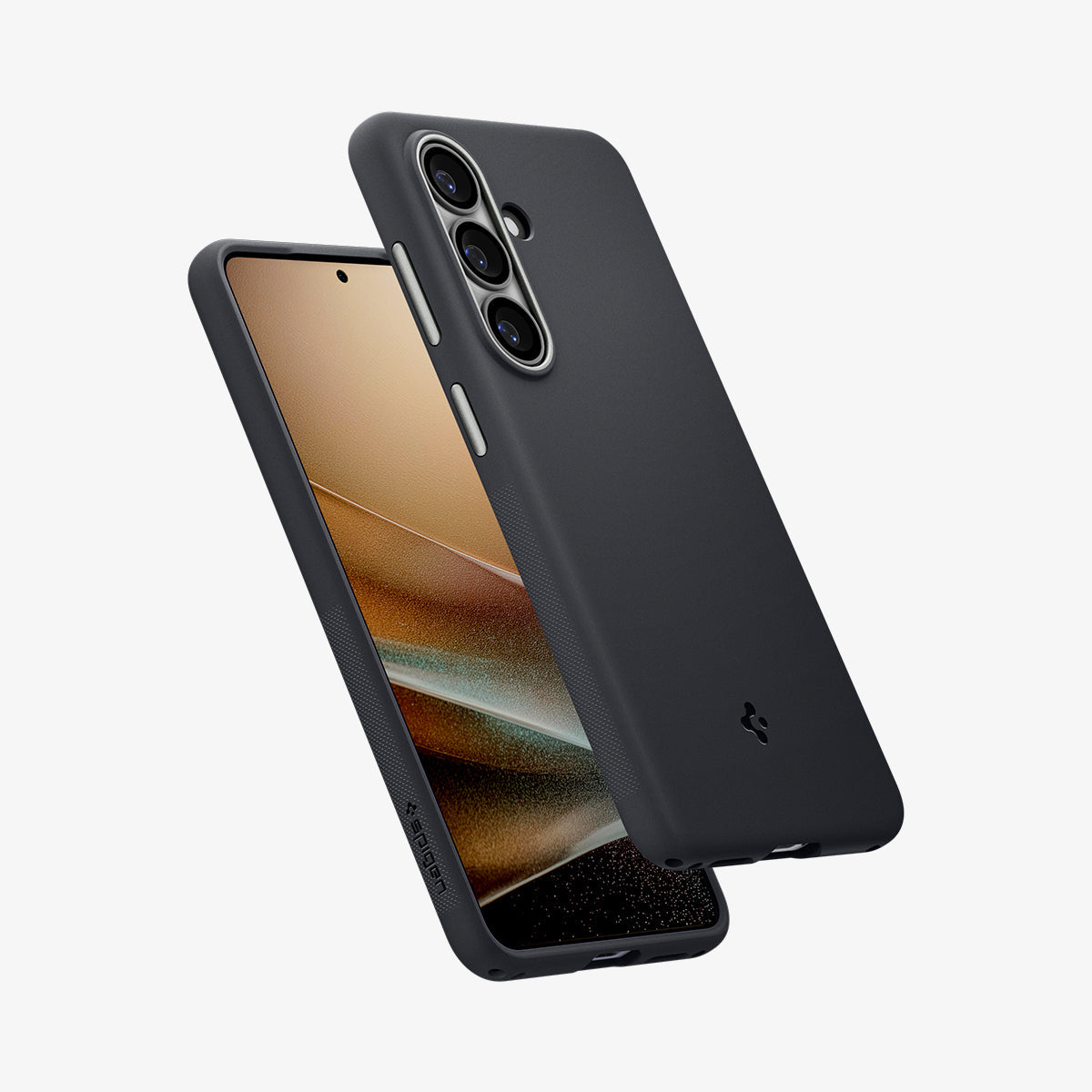 ACS11066 - Galaxy S26 Nano Pop (Mag Fit) in Black Sesame showing the back with the device, partial back case only, partial front and sides