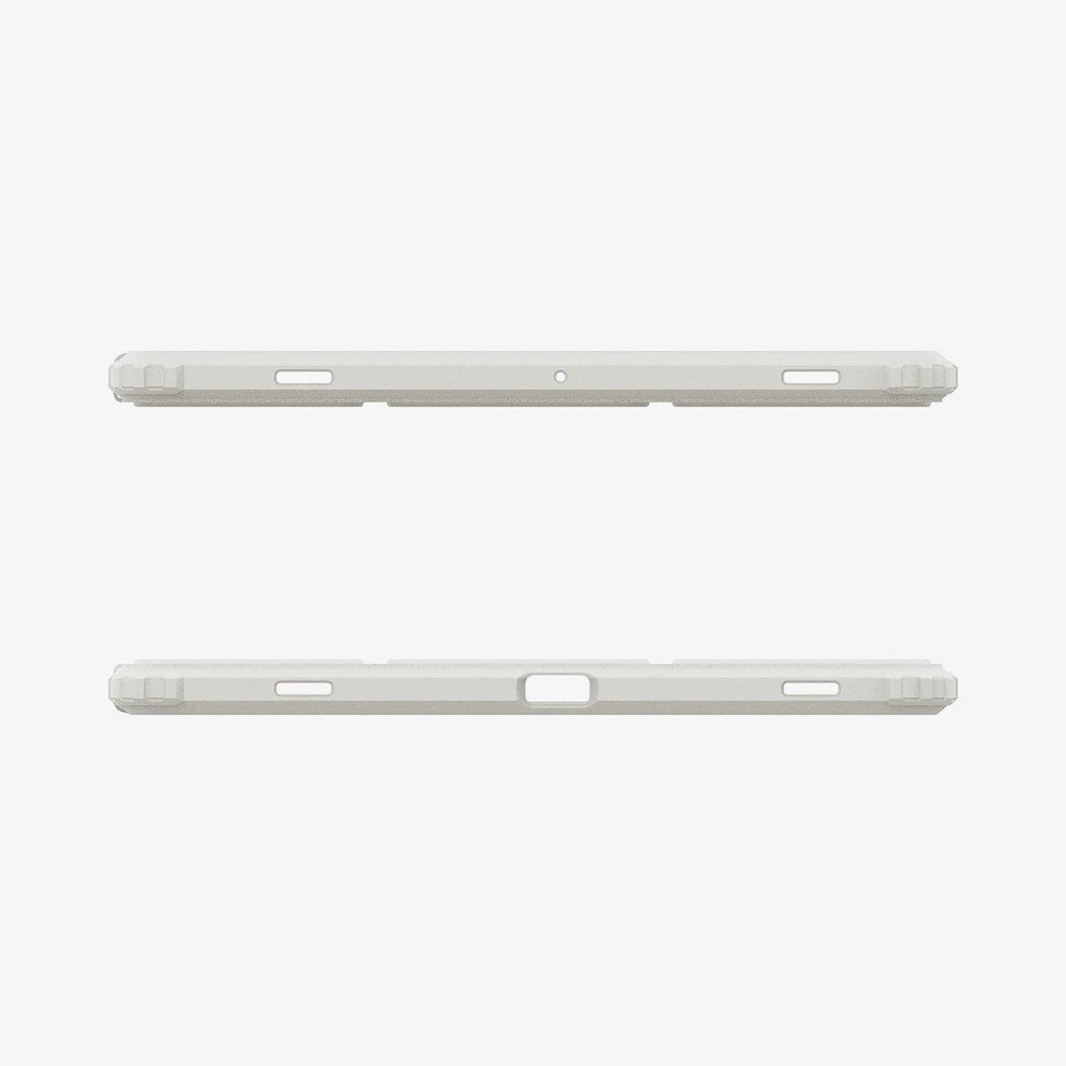 ACS06838 - Galaxy Tab S9 Case Ultra Hybrid Pro in gray showing the top and bottom with precise cutouts
