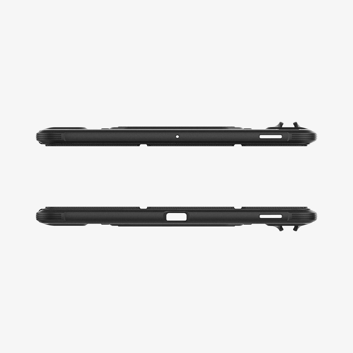 ACS06856 - Galaxy Tab S9 FE+ Case Rugged Armor Pro in black showing the top and bottom