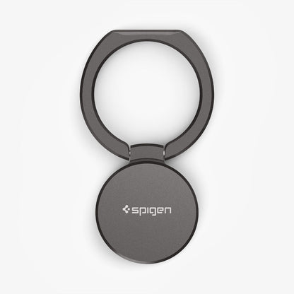 000SR24433 - Style Ring 360 in gunmetal showing the ring laid out flat