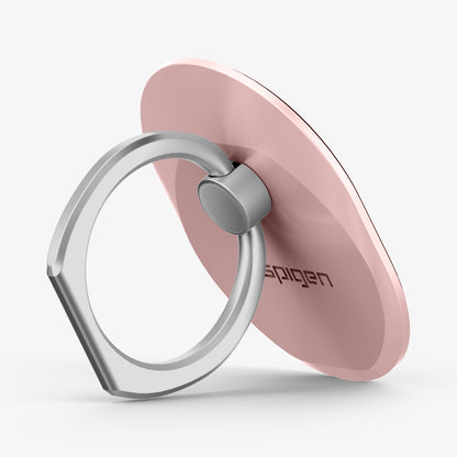 SGP11846 - Style Ring in rose gold showing the front and side propped up by ring