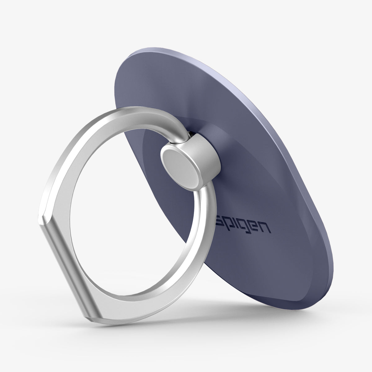 000SR21951 - Style Ring in orchid gray showing the front and side propped up by ring