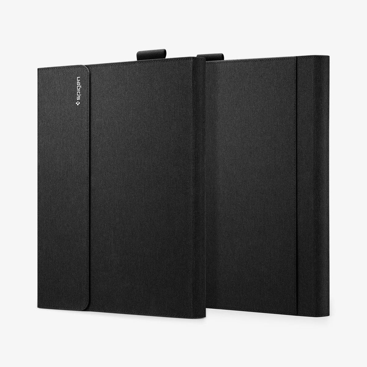 ACS01002 - Microsoft Surface Pro X Case Stand Folio in black showing the back, front and sides