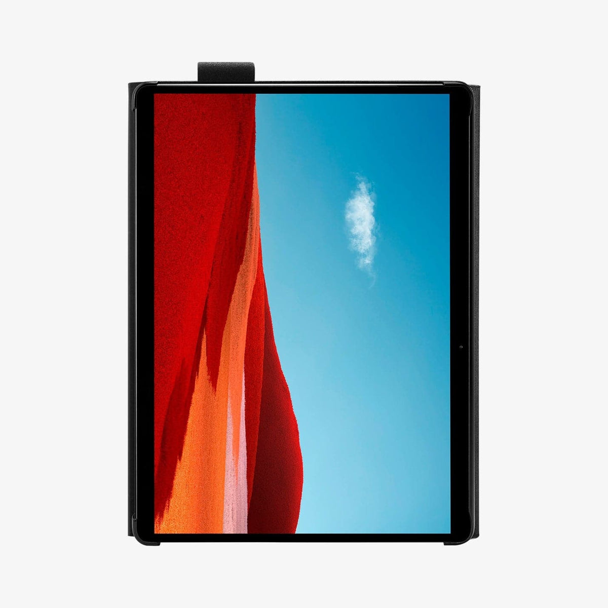 ACS01003 - Microsoft Surface Pro X Case Stand Folio in charcoal showing the front of screen