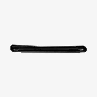 ACS01003 - Microsoft Surface Pro X Case Stand Folio in charcoal showing the side
