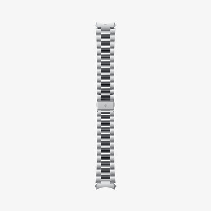 AMP08341 - Galaxy Watch 7 (44mm) Modern Fit 316L Band in Silver showing the full band