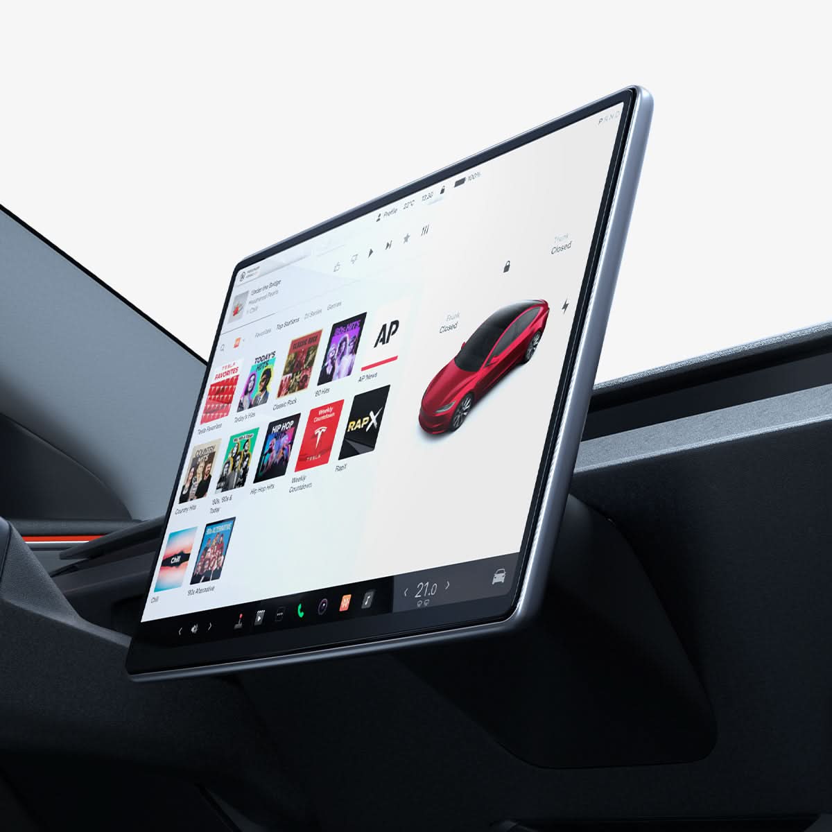 AGL10654 - Tesla Series - Screen Protector GLAS.tR EZ Fit 15.4 showing the installed screen protector