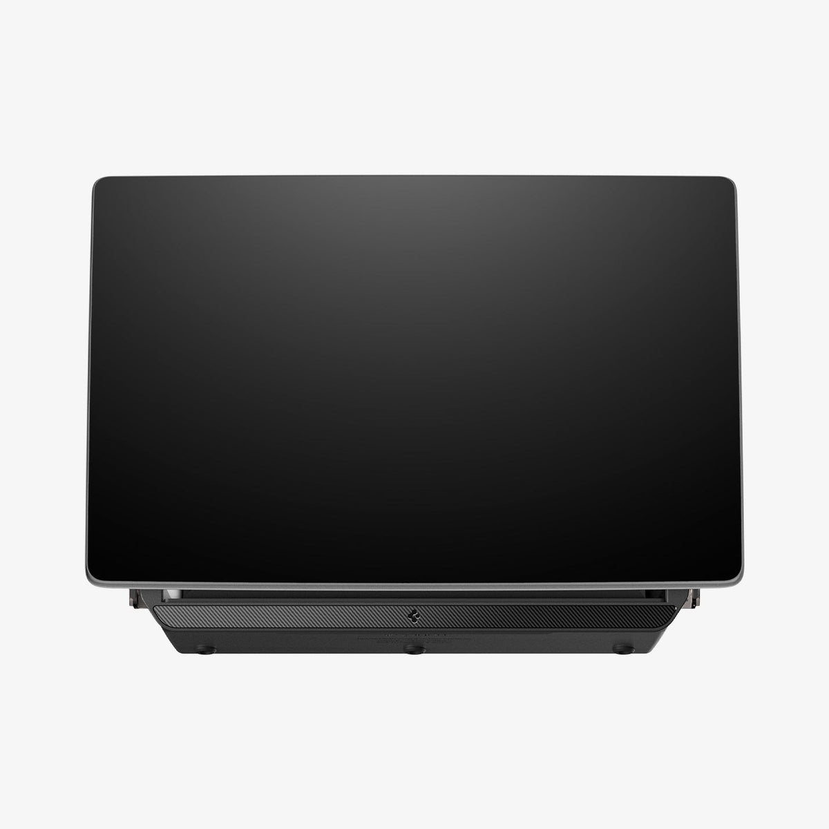 ACP11105 - Tesla Series - Under Screen Organizer | TO227JH showing front view of under screen organizer with storage tray and carbon fiber textured trim panel
