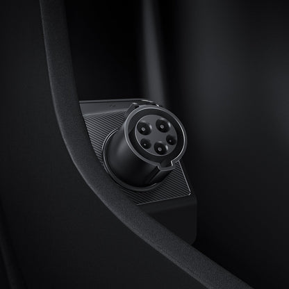 ACP09180 - Tesla Charging Adapter Door Dock TO255 in Black showing the front and partial side