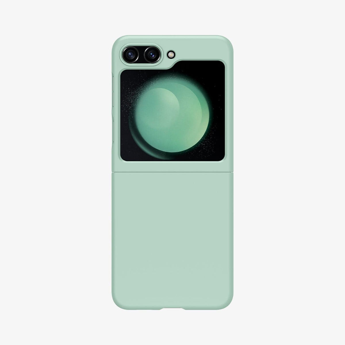 ACS06871 - Galaxy Z Flip 5 Case Air Skin in apple mint showing the back fully open