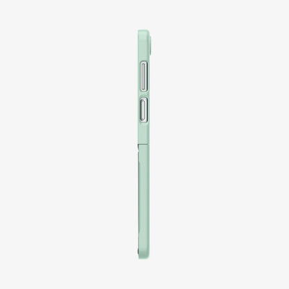 ACS06871 - Galaxy Z Flip 5 Case Air Skin in apple mint showing the side with volume controls