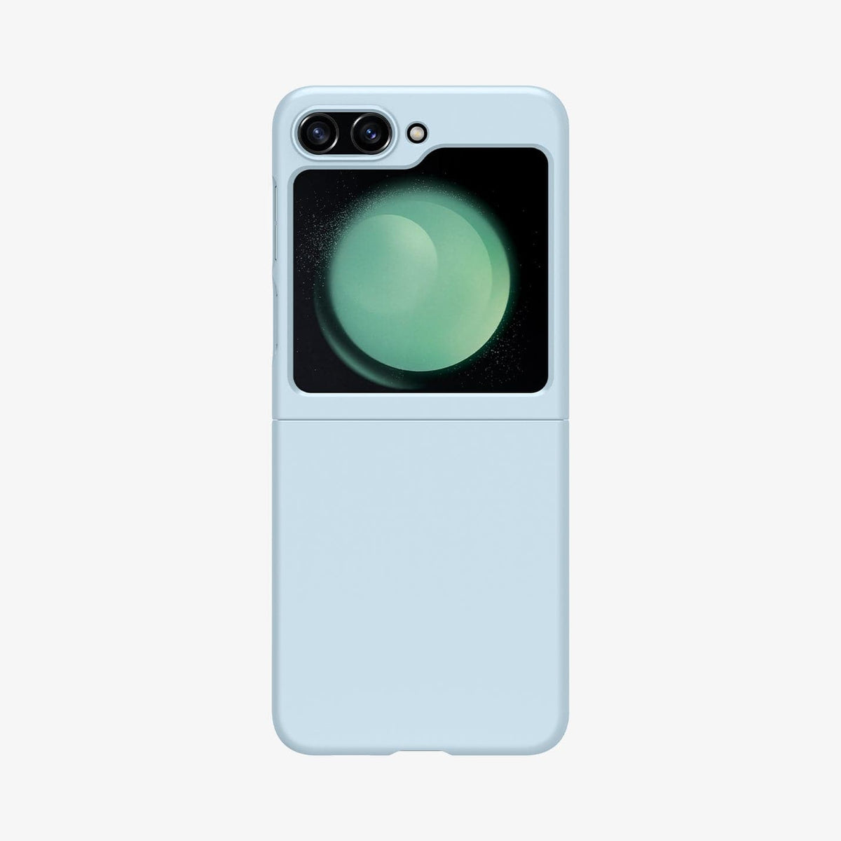 ACS06233 - Galaxy Z Flip 5 Case AirSkin in mute blue showing the back with phone fully open