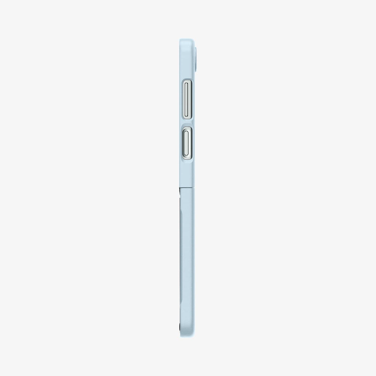 ACS06233 - Galaxy Z Flip 5 Case AirSkin in mute blue showing the side with volume controls