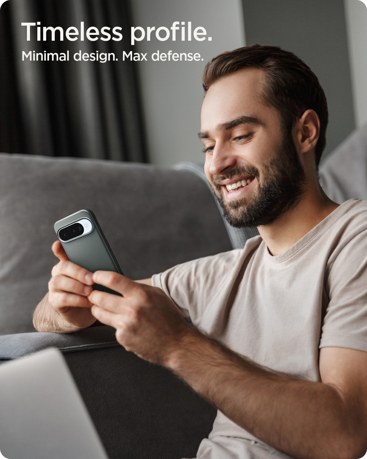 ACS09701 - Pixel 10, Pixel 10 Pro Thin Fit (MagFit) in Sage Green showing timeless profile. minimal design. max defense.