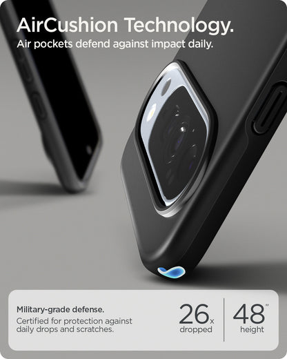 ACS09722 - Pixel 10 Pro XL Thin Fit (MagFit) in black showing aircushion technology. air pockets defend against impact daily.