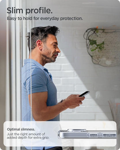 ACS09738 - Pixel 10 Pro XL Case Ultra Hybrid in crystal clear showing the slim profile. Easy to hold for everyday protection