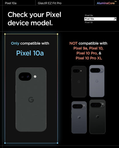 AGL11364 - Pixel 10a GLAS.tR EZ Fit Pro showing check your pixel device model