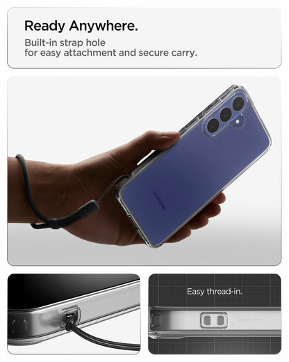 ACS11638 - Galaxy S26 FE Ultra Hybrid built in strap hole with easy thread in design for secure and convenient carrying